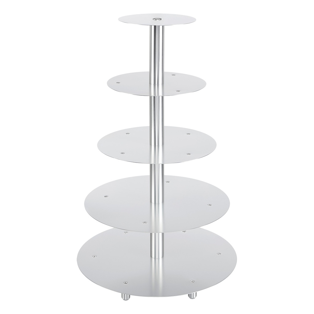 PRESENTOIR ROND A GATEAUX 5 ETAGES EN ALUMINIUM
