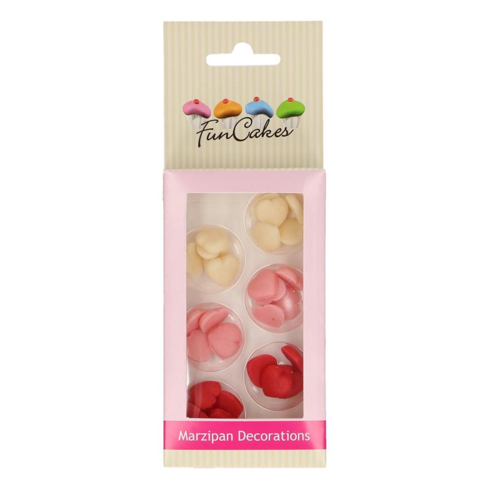 *FF*FUNCAKES ASSORTIMENT COEUR EN MASSEPAIN 1CM 30 PCES