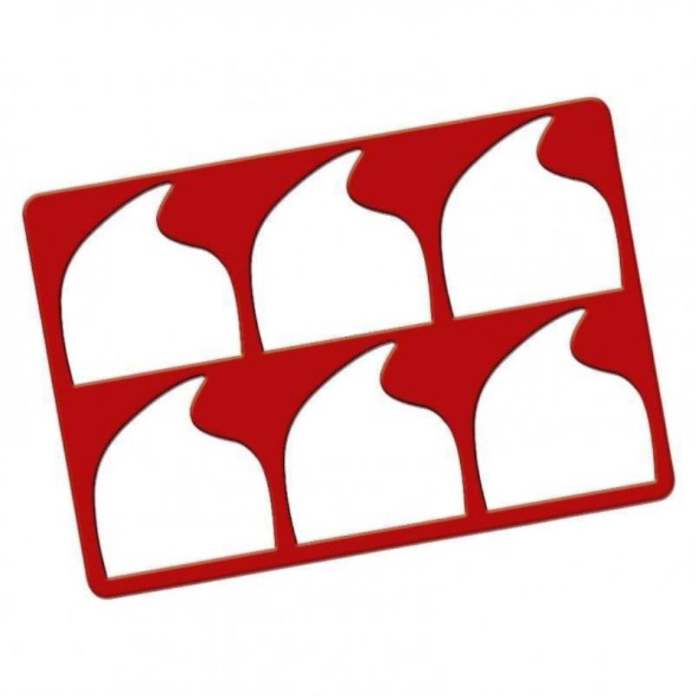 SILICONEN STENCILS LOG KNOOP 290 X 195 X 2 MM 6 DRUP PRINTS CHQ 041