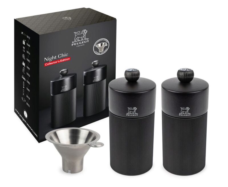 PEUGEOT BOX LINE "NIGHT CHIC" LIMITED MS+MP 12CM CARBON MAT ZWART