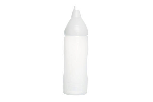 ARAVEN 35CL POURING BOTTLE WITH WHITE ANTI-DRIP SPOUT