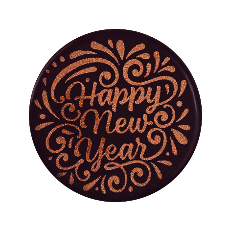 088046 PCB RONDS CN HAPPY NEW YEAR Ø 3CM 88PCS ***S/CDE***