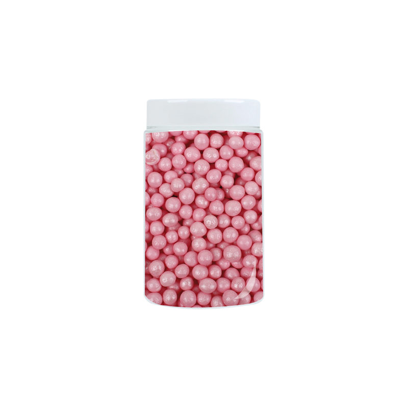 57506 SUIKERPARELS PEARLY ROZE  400 G = POTJE