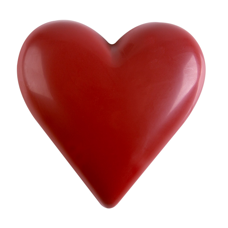 1068506 COEUR ROUGE EN CHOCOLAT 6CM 12PCES
