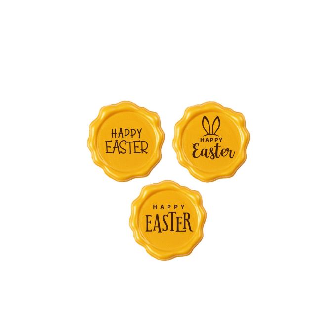 2069193 HAPPY EASTER STAMP 3.8 CM 120PCS ***S/CDE***
