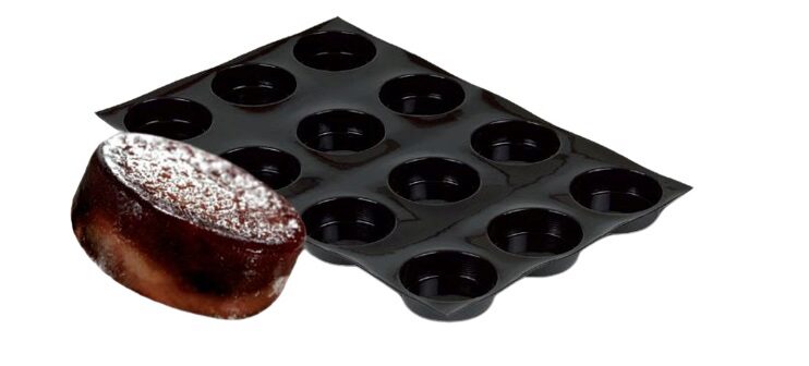 FP-01777 FLEXIPAN® ORIGINELE TAART TATIN 60X40CM 12EMP Ø10CM H3.5CM VOL 245ML