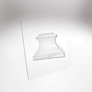 074099 PCB-VOETSTUKKEN VOOR 6 ONDERWERPEN 10,8X6,5CM H.5,4 CM 12 STUKS ***S/CD***