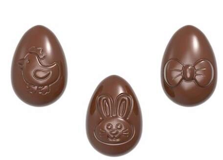 CHOCOLATE MOLD PLAY EGGS 3 FIG. CW1663 3X8 -- 5GR