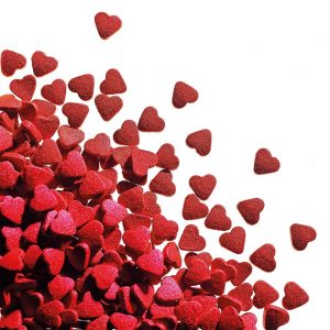 074335 PCB COEURS SCINTILLANTS RUBIS 6 MM 200 G ***S/CD***