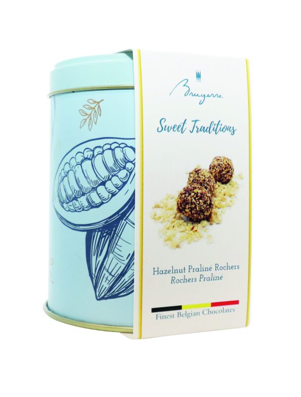 BRUYERRE BOITE METAL TRUFFES ROCHER NOISETTES 100GR 8X100GR