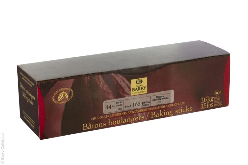 BARRY CHD-BB-168BY-357 GROTE CHOCOLADE FONDANT STICK 160 STUKS