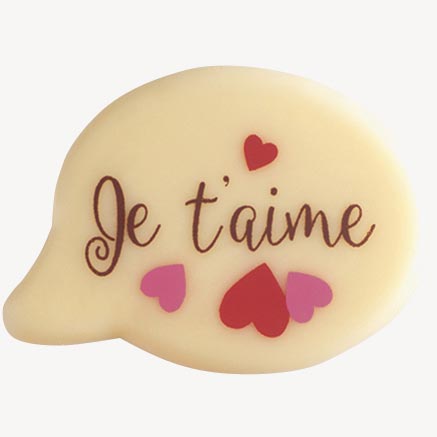 061273 PCB BUBBLES CB JE T AIME 3.7X3 CM 120PCS ***S/CD***