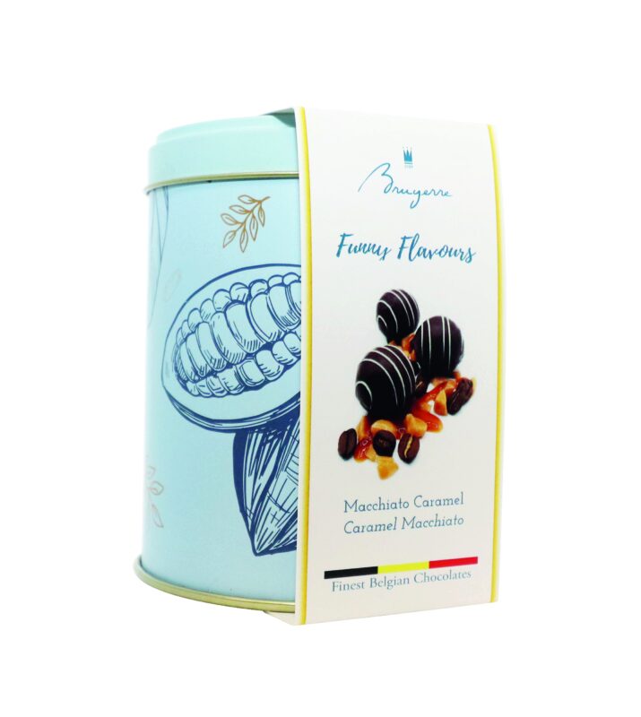BRUYERRE BOITE METAL TRUFFES MACCHIATO CARAMEL 100GR 8X100GR