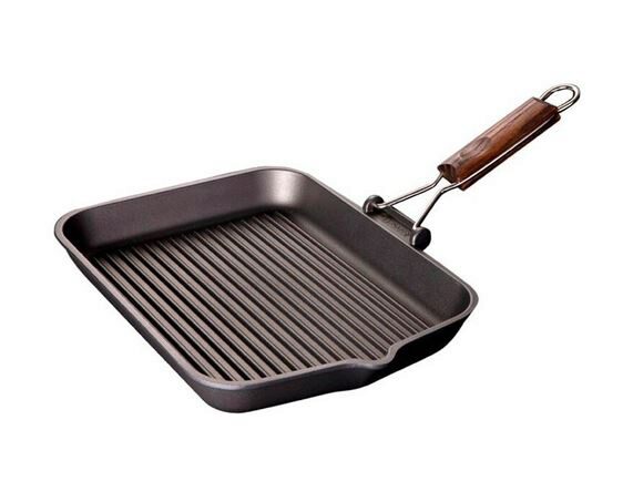 RISOLI SAPORELLA GRILL "XL" 43X26CM FOLDING WOODEN HANDLE