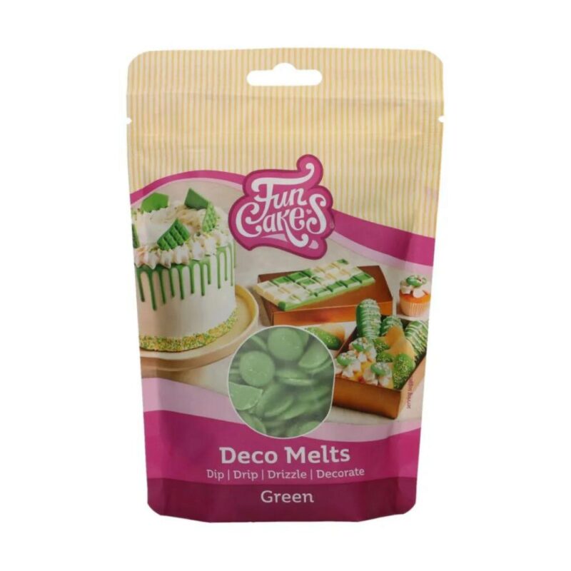 FUNCAKES DECO MELTS DARK GREEN 250GR
