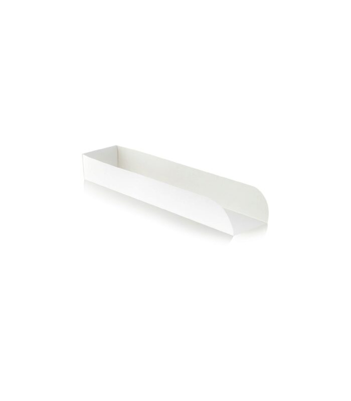SUPPORT HOT DOG CARTON BLANC 250X55MM-HT35MM50PC