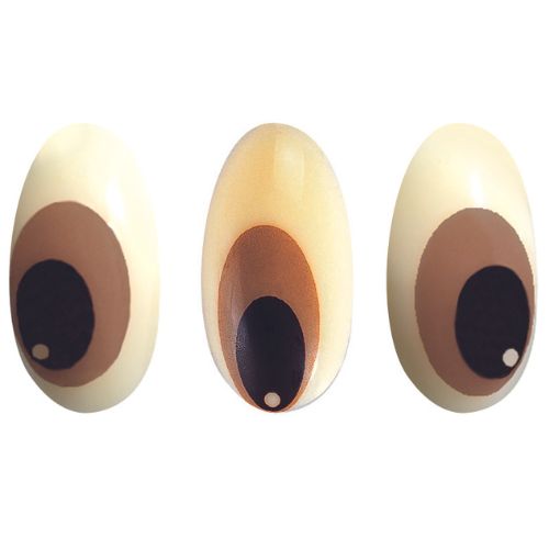 087027 PCB OVAL EYES PAG 3 ONTWERPEN 3.4X1.7 CM 120STKS ***OP/ORDER***