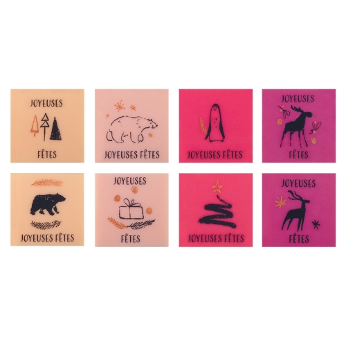 088033 PCB SQUARES CB MAGIC PARTIES 8 DESIGNS 3.5CM 120PCS ***S/CDE***