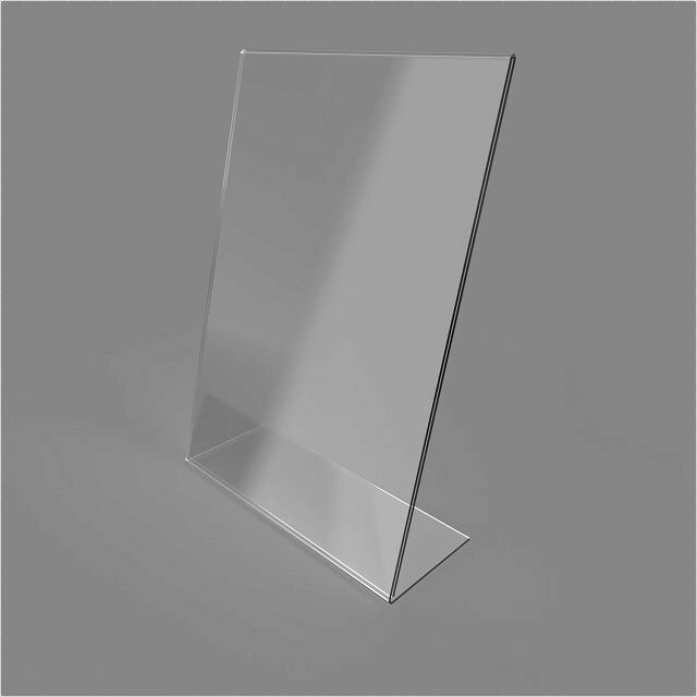 A4 PORTRAIT PLEXIGLASS DISPLAY IN 2MM PETG