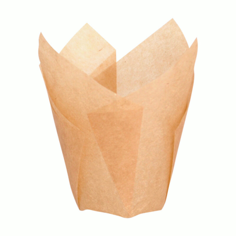 BROWN TULIP SILICONE MUFFIN BAKING MOULD 160X160X50MM 1000 PCS