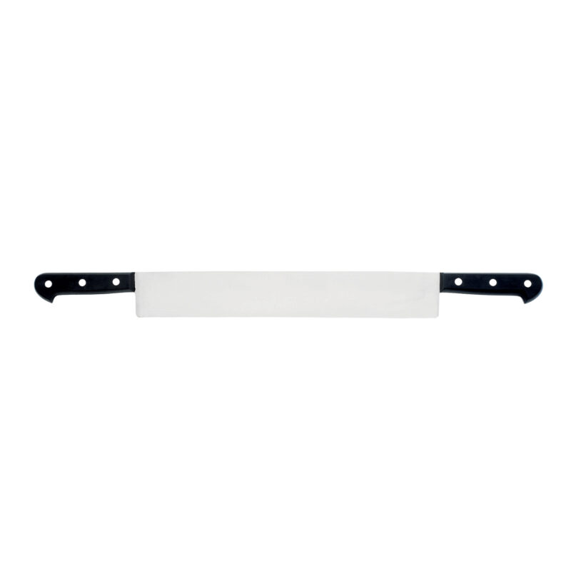 60CM STAINLESS STEEL CHEESE KNIFE 2 BLACK HANDLES