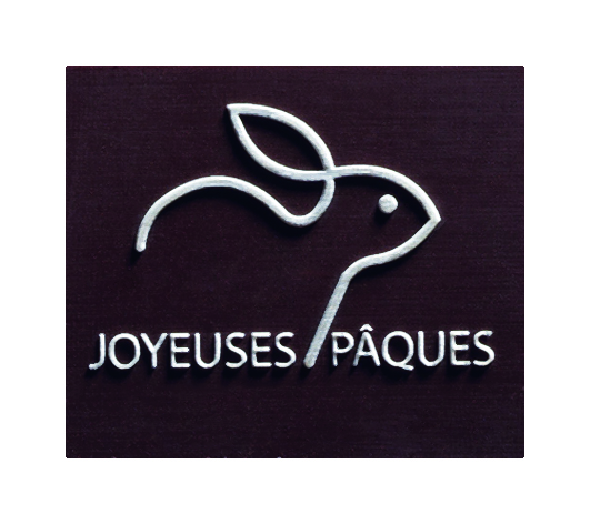 088026 PCB RECHTHOEKEN DC RELIËF JOYEUSES PÂQUES 3X3.5CM 48STKS ***S/CDE***