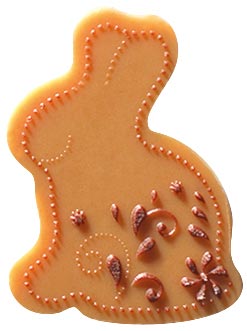 040045 PCB KLEINE KONIJNEN CBC-CL MET RELIËF 2 ONTWERPEN 2X2.7 CM 180STUKS ***S/CD***