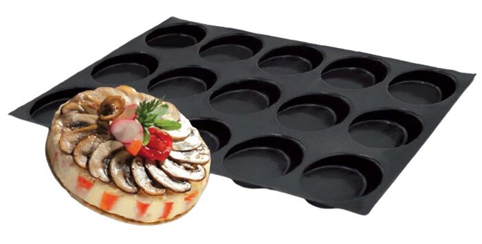FP-03413 FLEXIPAN® ORIGINE MINI QUICHES 30X20CM 15EMP 29,2X18,8CM Ø4,2CM H1CM **S/CDE**