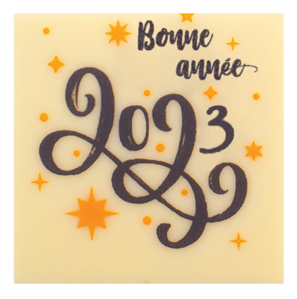 060424 PCB SQUARES CB HAPPY NEW YEAR 4.5 CM 120PCS ***S/CD***