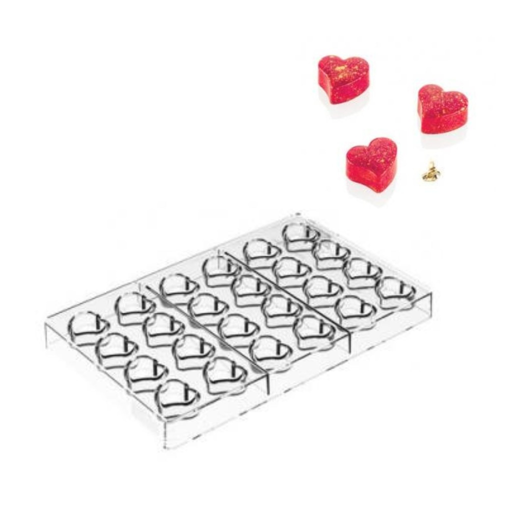 SILIKOMART PRALINE MOLD TRITAN H034 TESORO P 24EMP 3X2.7CM H1.6CM