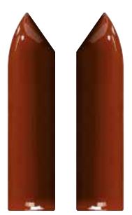 001606 PCB MOULES ROUGES À LÈVRES NEUTRE POUR 36 PIÈCES H. 5,2 CM 2PCES ***S/CD***