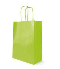 GREEN KRAFT PAPER BAG 35X14 HT 44CM 50 PCES
