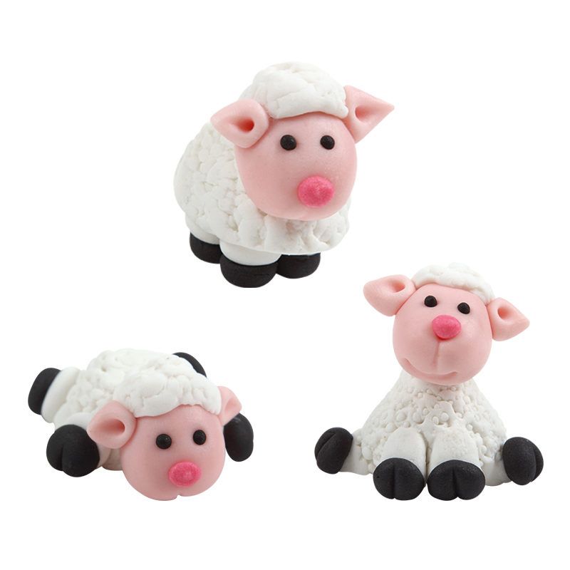 *FF* 1024621 MOUTON 3CM EN MASSEPAIN 42PCES ***S/CDE***
