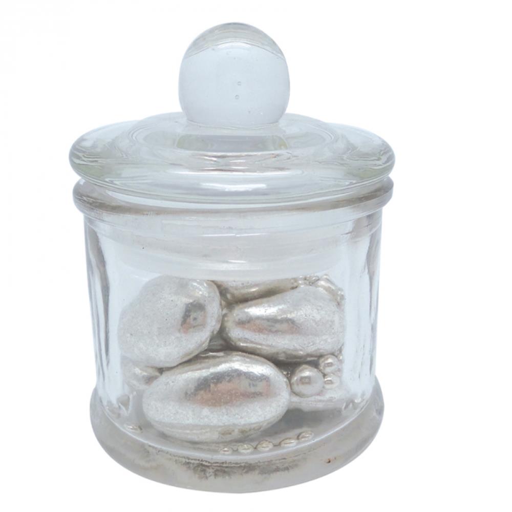 PETIT POT EN VERRE AVEC COUVERCLE  D/6CMXH/8.5CM