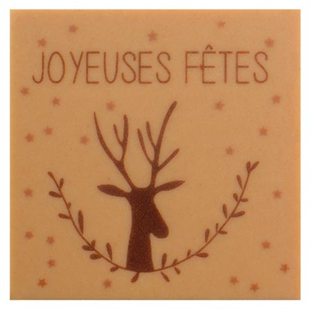 060322 PCB SQUARES CBC REINDEER 3.5 CM 120PCES ***S/CD***