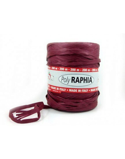 [70407790] POLY RAFFIA 15MM X 200M BURGUNDY R81