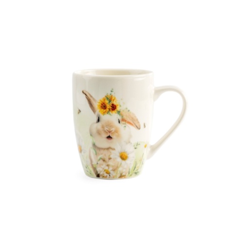 [61700550] SUNFLOWER RABBIT MUG Ø8.5 10.5CM