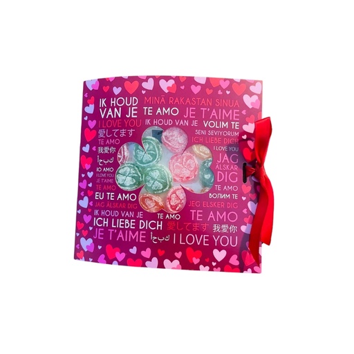 [14100646] LUCKY SWEET ASSORTIMENT SNOEP 65GR KAART "I LOVE YOU"