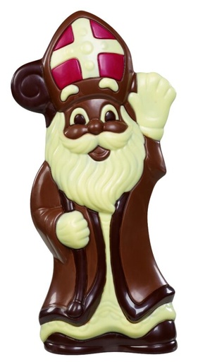 [15030603] GEKLEURDE SINT-NIKLAAS HOL 40,5 CM 1 X 650 GR