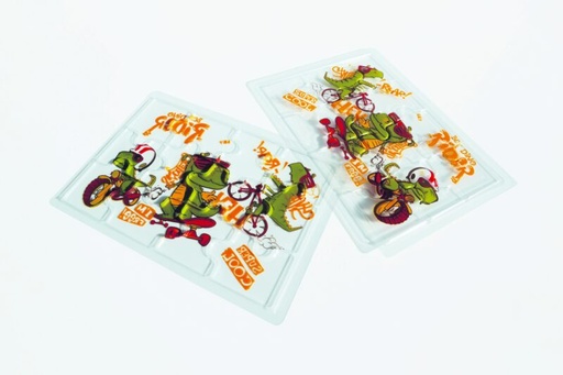 [08057730] 074037 PCB BLISTERS PUZZELS DINO RIDER 19X13 CM 10STUKS ***S/CD***
