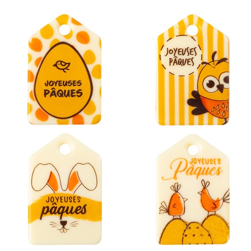 [08054590] 2069161 JOYEUSES PLAQUES LABEL BLISTER 45X30MM CHOCOLATE 105 PCES ***S/CD***