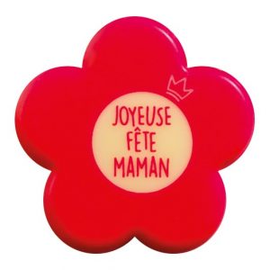 [08057834] 074141 PCB FLEURS CB BONNE FÊTE MAMAN Ø 4 CM 3 DESIGNS 96PCES ***S/CD***