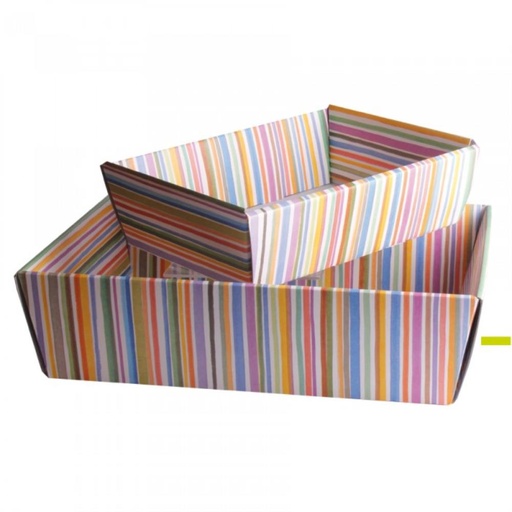 [61705079] CORBEILLE CARTON MULTICOLOR 21X21X9CM