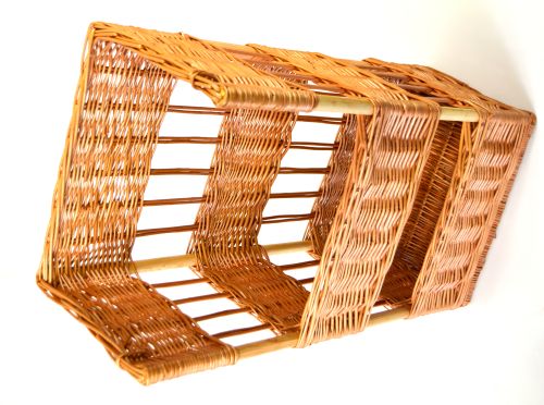 [50626090] RECTANGULAR WICKER BAGUETTE BASKET 25X35XH70CM