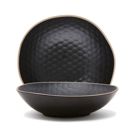 [57661130] LE COQ KYPSELI MATT ZWART PLAT BORD 22X20,5CM STEENGOED - LKYP025NE002220