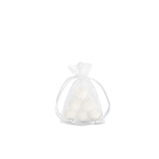 [70409939] ZAK MET 10 WITTE ORGANZA ZAKJES 10X7CM