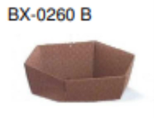 [60171835] PANIER CARTON HEXAGONAL MED MOKKA CHIC29X23XHT8.5CM