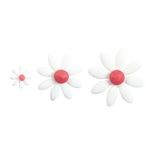 [08074327] 1051126 WHITE AND RED DAISY 258 PIECES