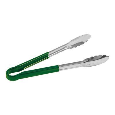 [57660496] OAK LEAF SERVING TONGS 25CM STAINLESS STEEL/GREEN