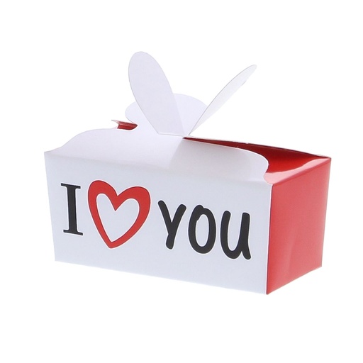 [61704105] BUTTERFLY BOX I LOVE YOU 2 PRALINES 7X3.5CMHT 3.5CM 100PCS